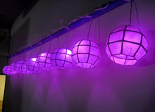 Gift Ko Smart Capiz Balls: 10 Pcs of 4" Diameter Mini FIlipino Parol Christmas Lanterns with RGB Lights - Connect up to 5 sets