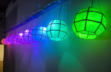 Gift Ko Smart Capiz Balls: 10 Pcs of 4" Diameter Mini FIlipino Parol Christmas Lanterns with RGB Lights - Connect up to 5 sets